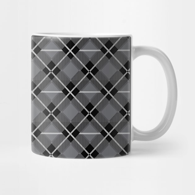 Diagonal Gray and Black Flannel-Plaid Pattern by Design_Lawrence